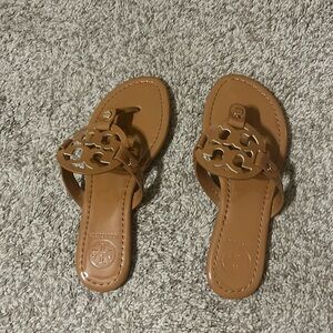 Tan Tory Burch Miller sandals